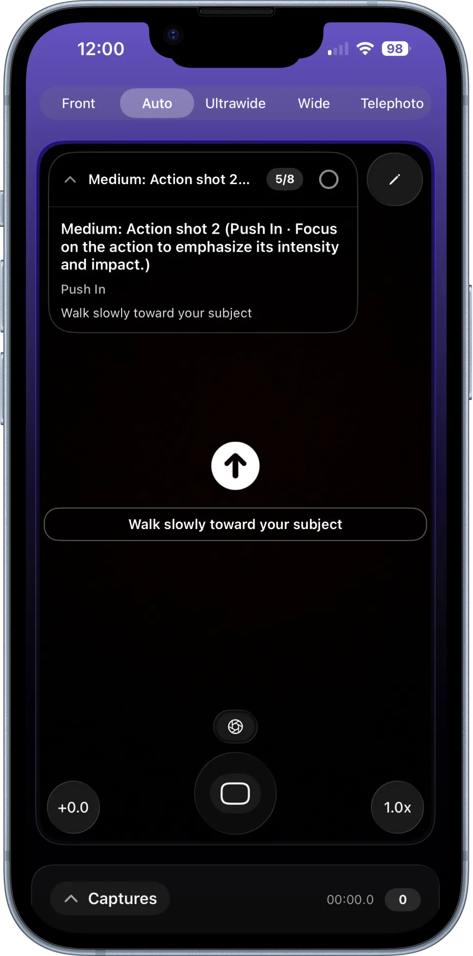 On-screen shot guidance
