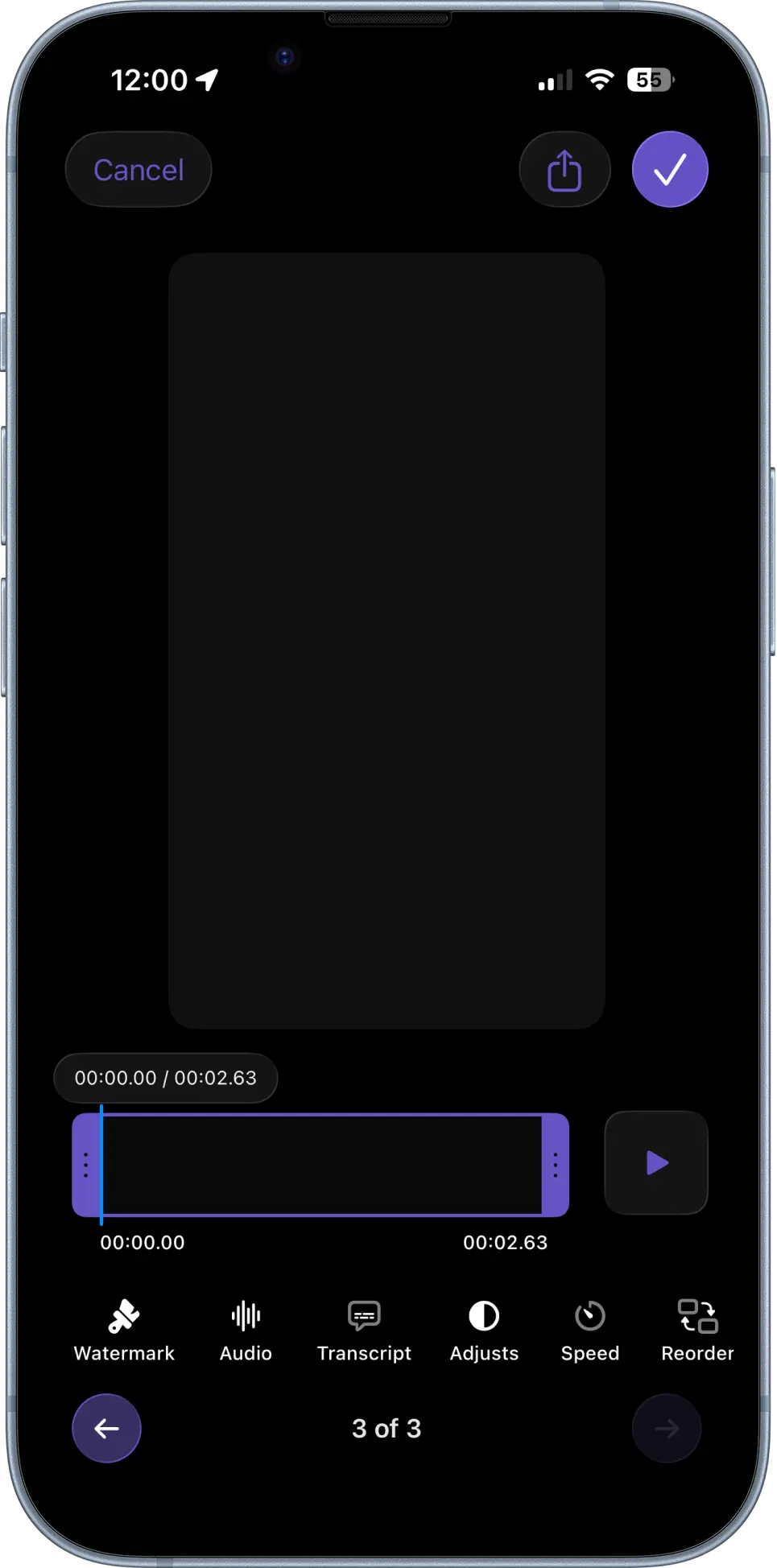 Edit capture screen