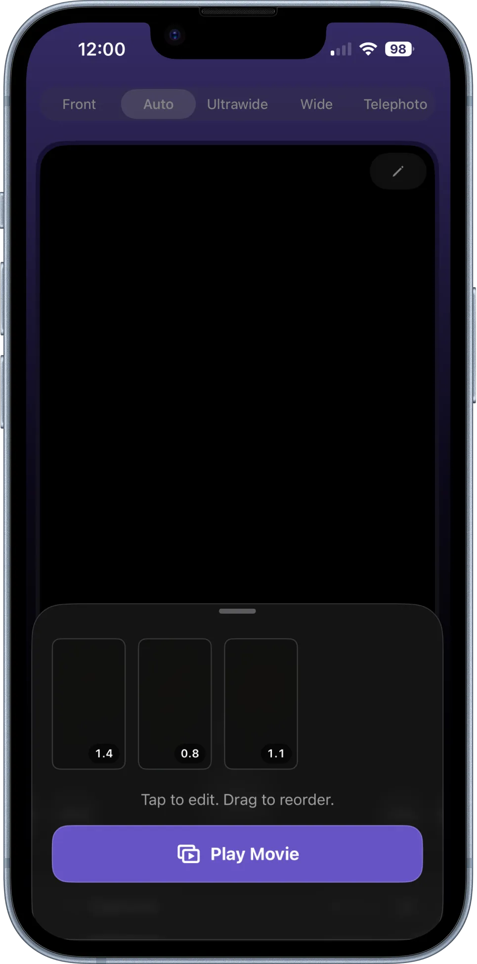 Timeline screen